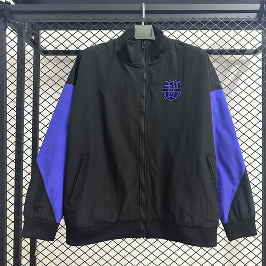 2025-26 Barcelona Co-branded Black and Purple Windbreaker S-2XL