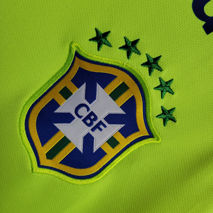 Brazil Training Suit Fluorescent Green All Sponsor Sizes S-XXL