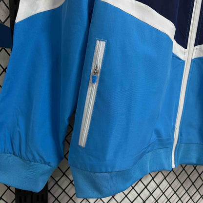 2025-26 Napoli Blue and Royal Blue Waterproof Windbreaker S-2XL
