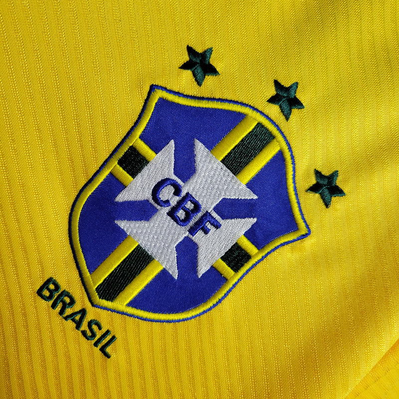 Embroidered Edition 1993-94 Brazil Home Retro S-XXL