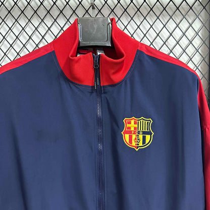 2025-26 Barcelona Royal Blue and Red Windbreaker S-2XL