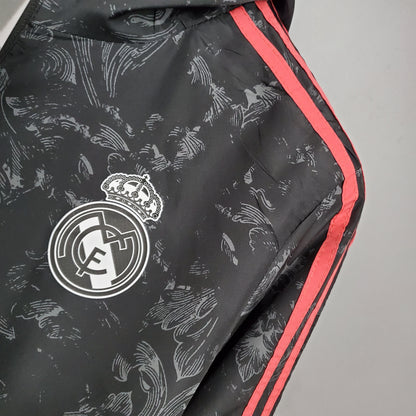 2021-22 Real Madrid Black Pattern Windbreaker