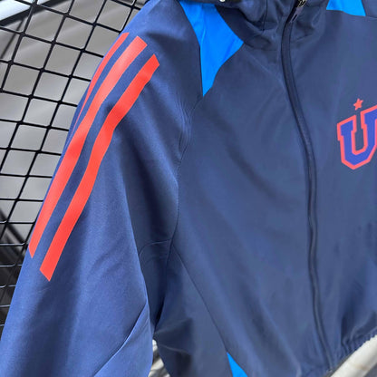 Cortavientos con Capucha Universidad de Chile 2026-25 Tallas S-2XL