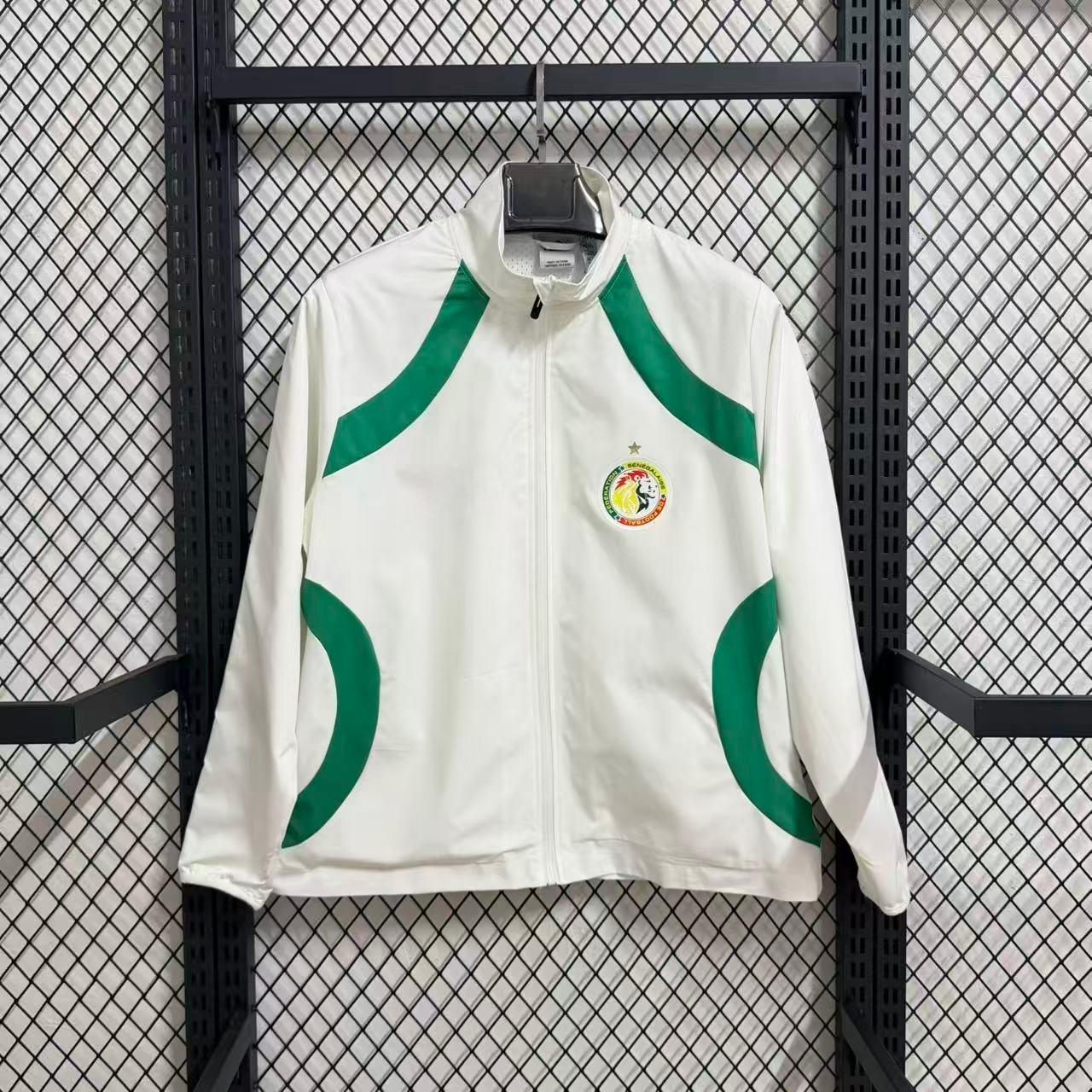 Cortavientos impermeable blanco de entrenamiento de Senegal 2025-26 S-2XL