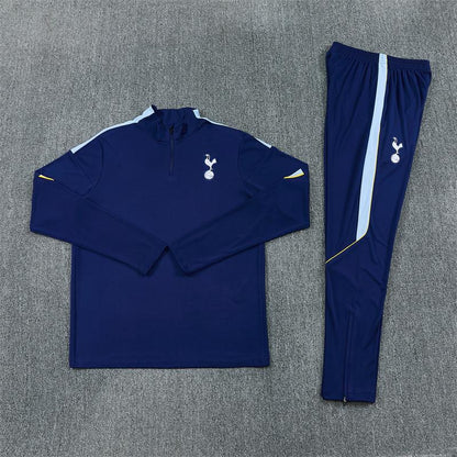 2627 Tottenham Hotspur Royal Blue Half Zip Training Suit Adults Or Children