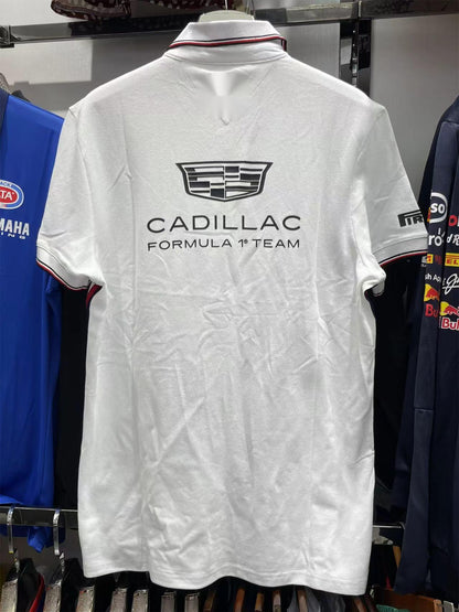 2026 F1 Cadillac White Polo Racing Suit S-5XL