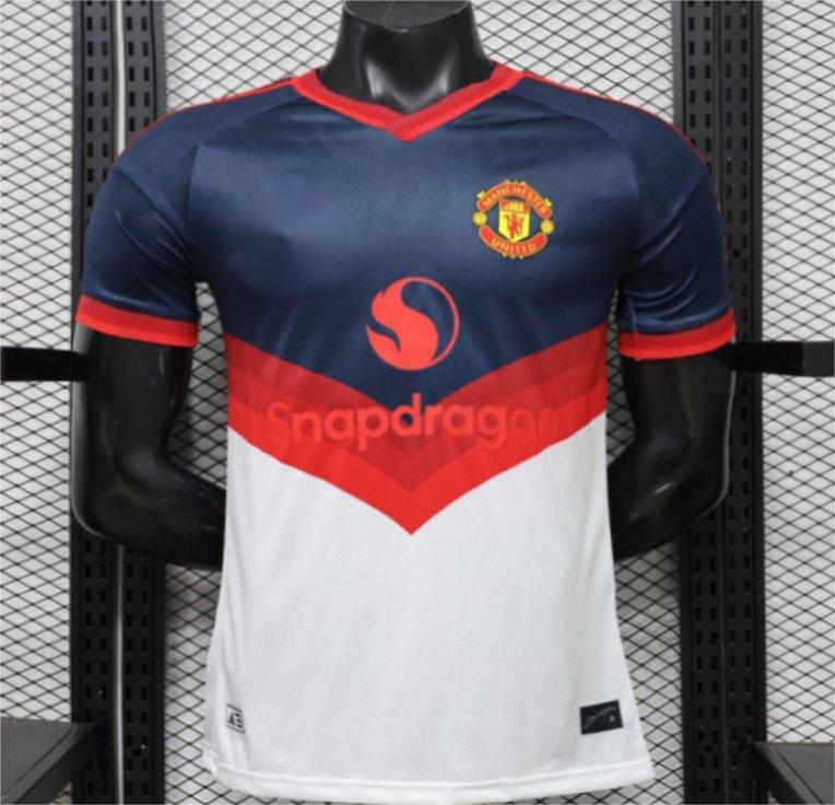 2026-27 Manchester United Away Navy White V-Panel Player S-3XL