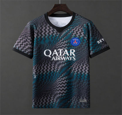 2026-27 Paris Home Goalkeeper BlackBlue Zigzag Pattern S-4XL