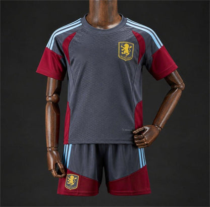 2026-27 Aston Villa Grey Claret Training Kids Size 16-28