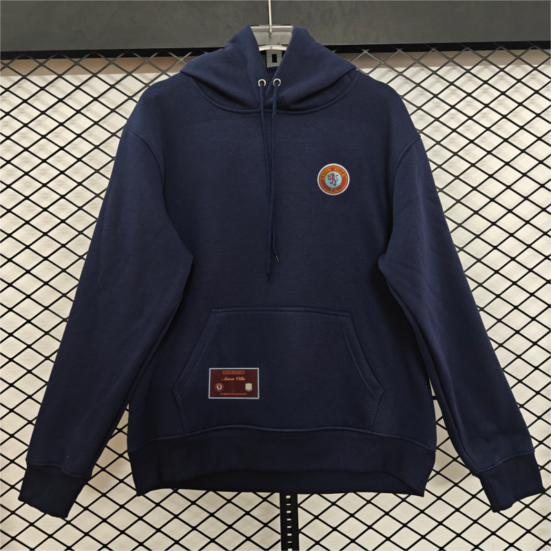 2026-27 Aston Villa Home Embroidered Fleece Hoodie 9 Colors Player S-3XL