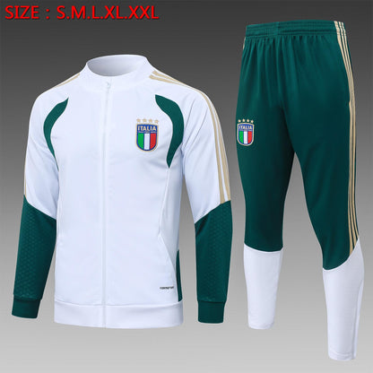 2026-27 Italia blanco Traje largo de entrenamiento S-2XL