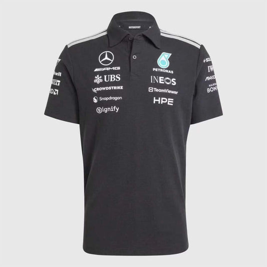 2026 F1 Mercedes Black Polo Racing Suit S-5XL