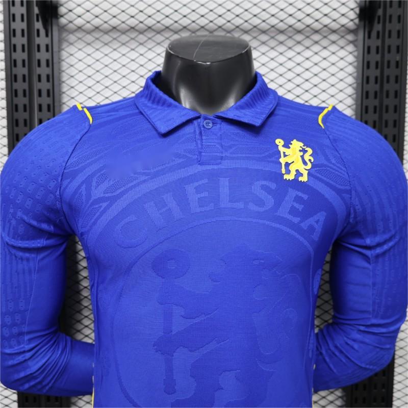 2026-27 Chelsea Home Polo Collar Long Sleeve Player S-3XL
