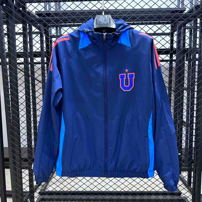 Cortavientos con Capucha Universidad de Chile 2026-25 Tallas S-2XL