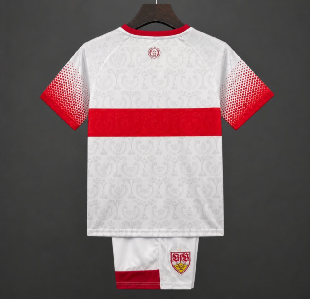2026-27 Stuttgart Home White Red Kids Size 16-28