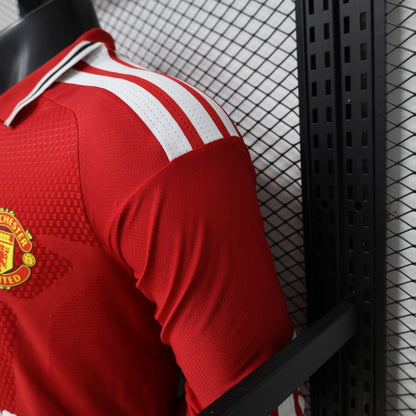 2026-27 Manchester United Red Polo Collar Long Sleeve Player S-3XL