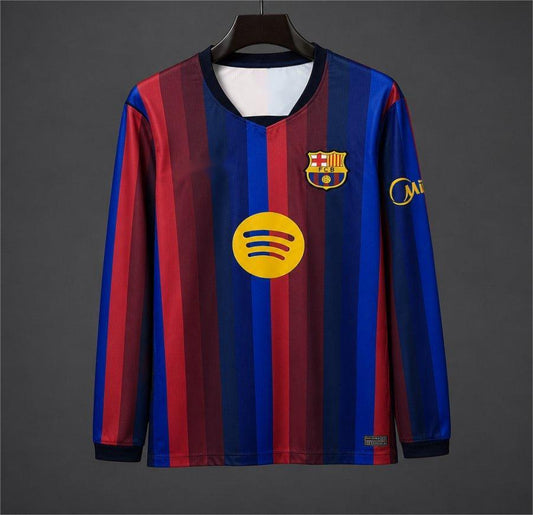 2026-27 Barcelona Home Blue & Red Stripes Long Sleeve S-4XL