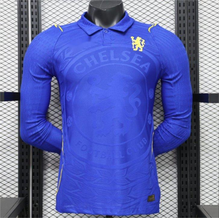 2026-27 Chelsea Home Polo Collar Long Sleeve Player S-3XL