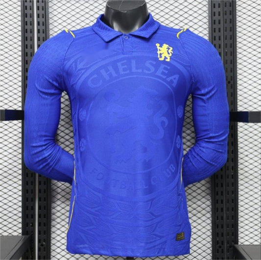 2026-27 Chelsea Casa Colletto Polo Maniche Lunghe Giocatore S-3XL