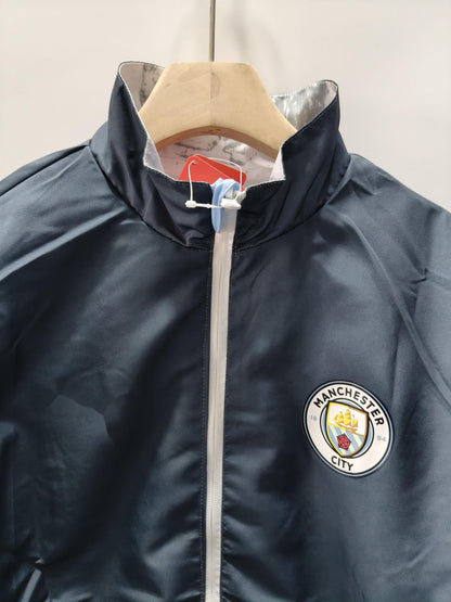 2026-27 Manchester City White Reversible Embroidered Windbreaker S-2XL