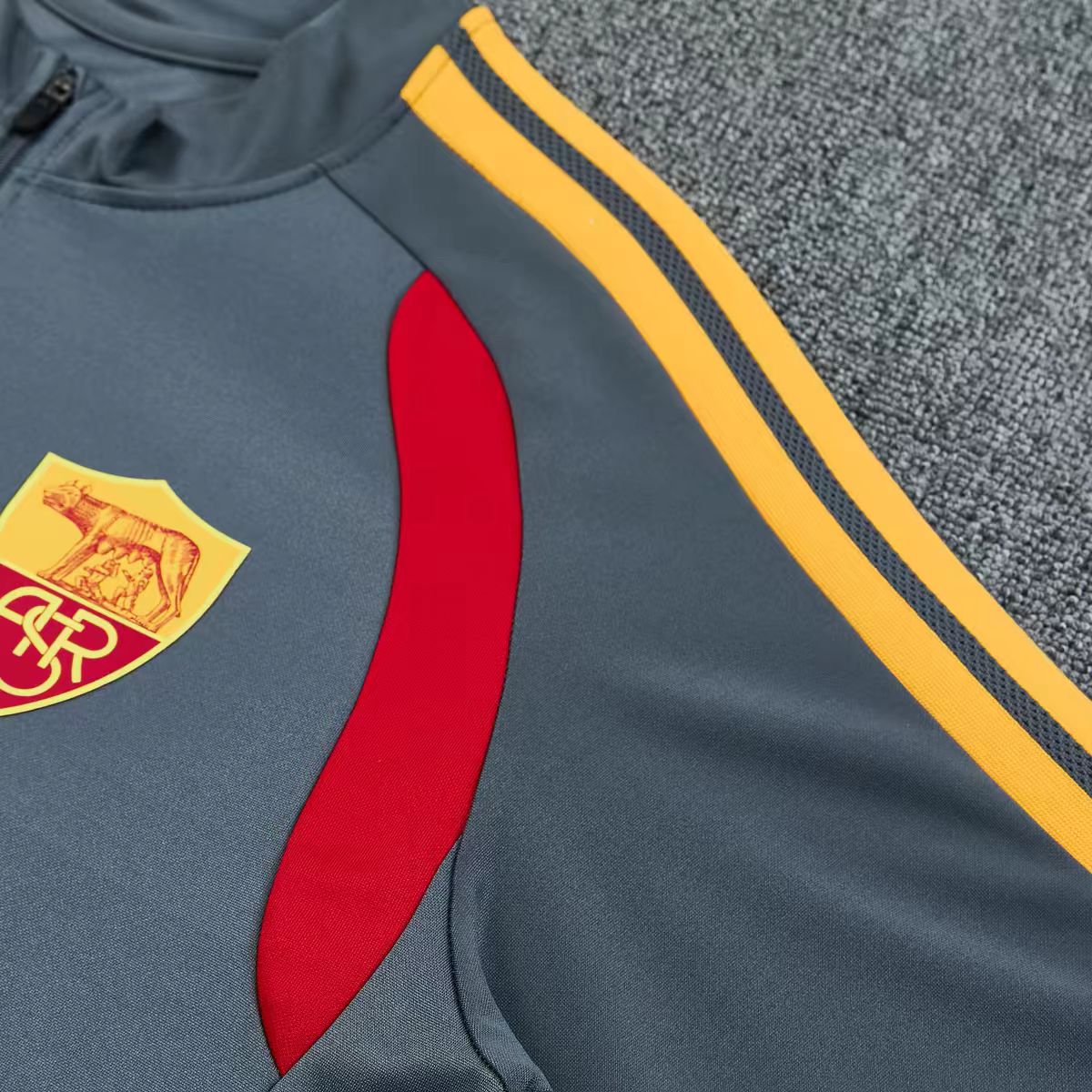 2026-27 Roma Grey With Sponsor Training Long Sleeve Player S-2XL