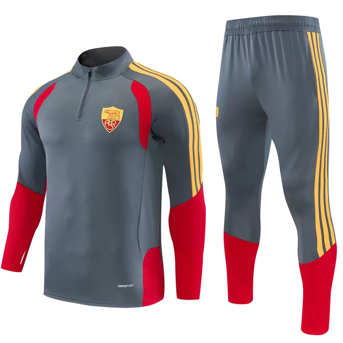 2026-27 Roma Grey Half Zip Training Suit Adults Or Children