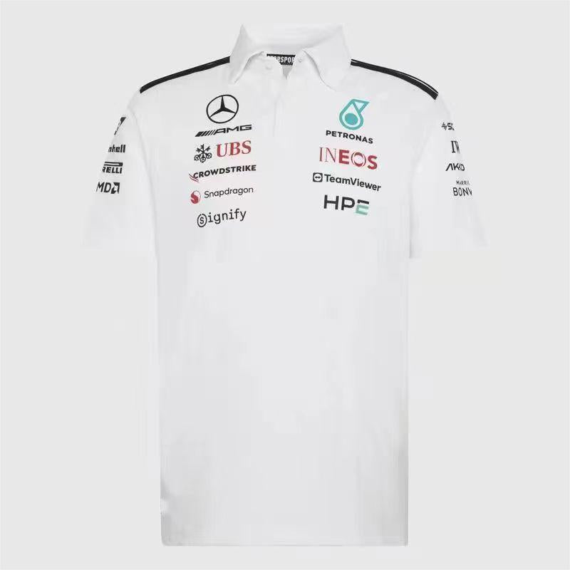2026 F1 Mercedes White Polo Racing Suit S-5XL