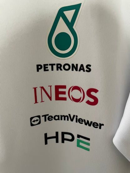 2026 F1 Mercedes Black Round Neck White Racing Suit S-5XL