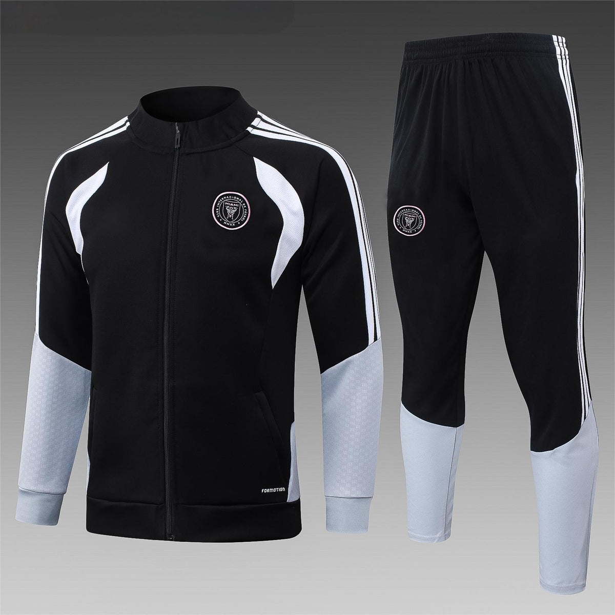 2026-27 Miami Black Full Zip Training Suit Adults Or Children