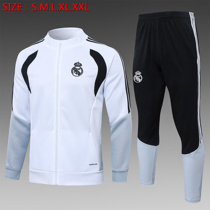 Traje de entrenamiento largo blanco del Real Madrid 2026-27 S-2XL