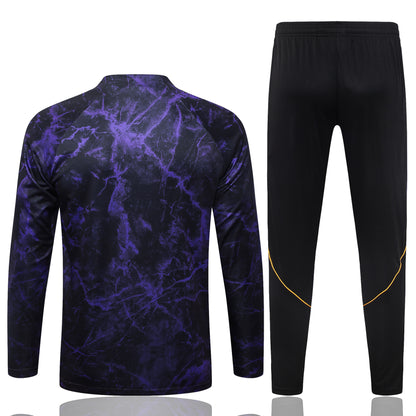 2026-27 Barcelona Black Purple Half Pull Training Suit Adults Or Children
