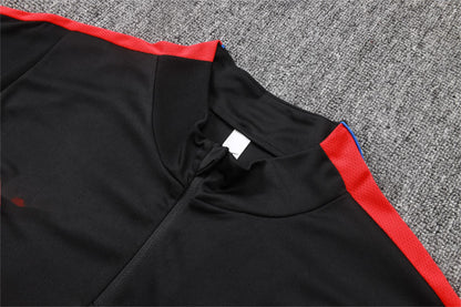 2026-27 Paris Black Half Zip Training Suit Adults Or Children