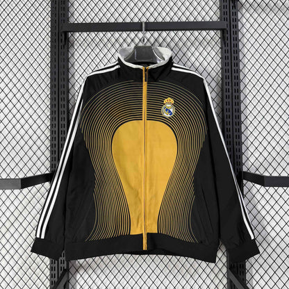 2026-27 Cortavientos informal Real Madrid Clásico Negro y Amarillo S-2XL