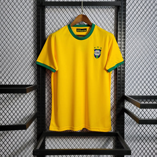 Retro 1970-1972 Brazil Home Size S-XXL