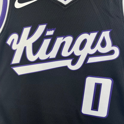 NBA 2024-25 Kings away black No. 0 Monk