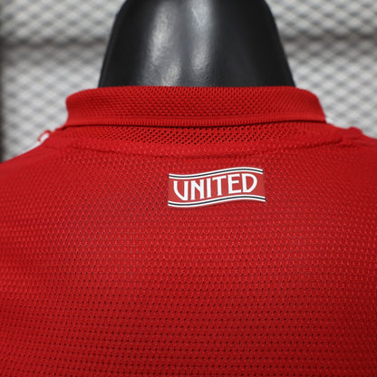 2026-27 Manchester United Red Polo Collar Long Sleeve Player S-3XL