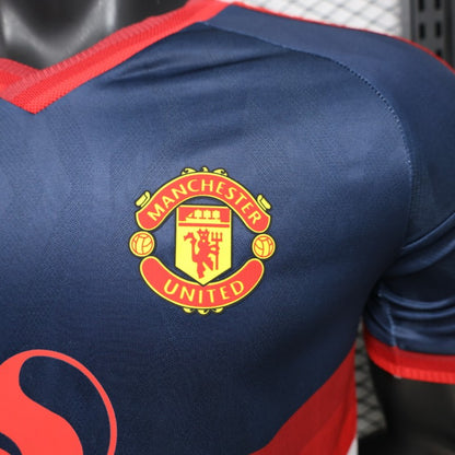 2026-27 Manchester United Away Navy White V-Panel Player S-3XL