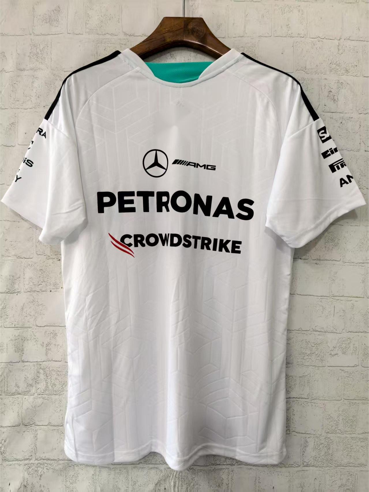 2026 F1 Mercedes Round Neck White Racing Suit S-5XL