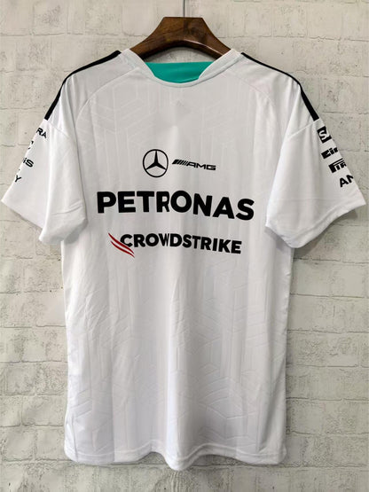 2026 F1 Mercedes Round Neck White Racing Suit S-5XL