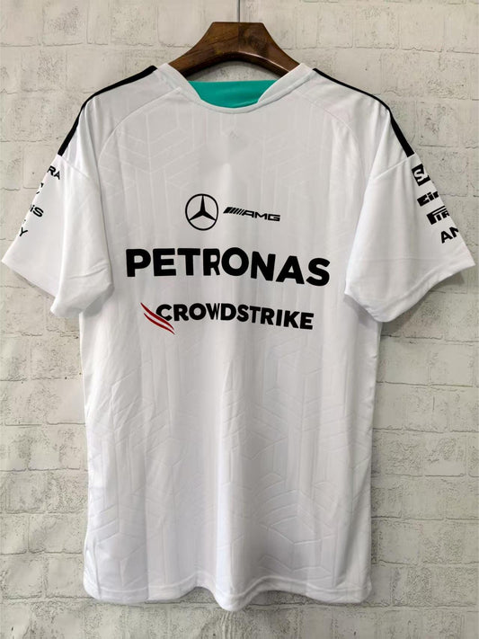 2026 F1 Mercedes Round Neck White Racing Suit S-5XL