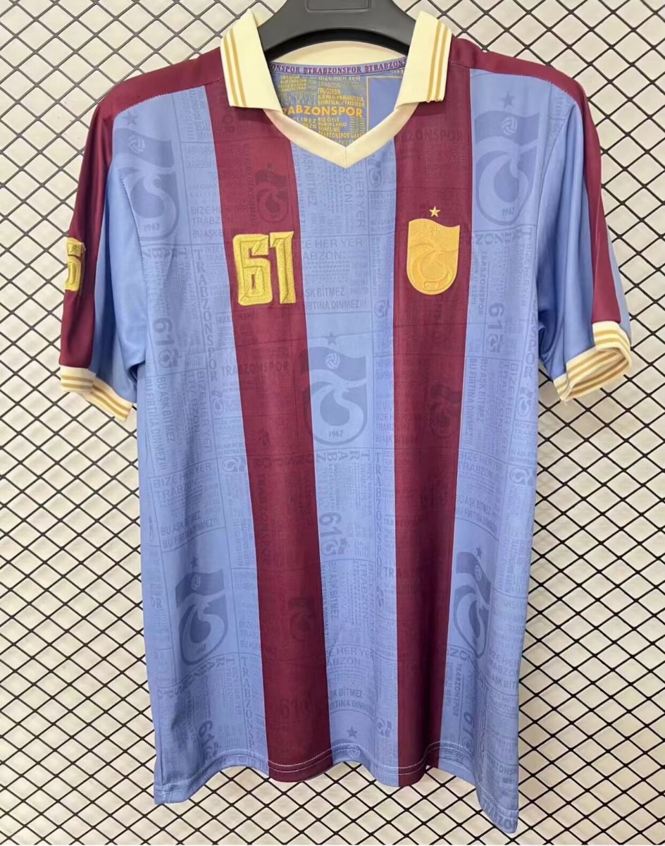 2026-27 Trabzonspor Retro-Inspired Taraftar Premium Burgundy Blue S-4XL