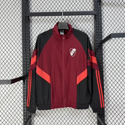 2025-26 River Plate Maroon Waterproof Windbreaker S-2XL