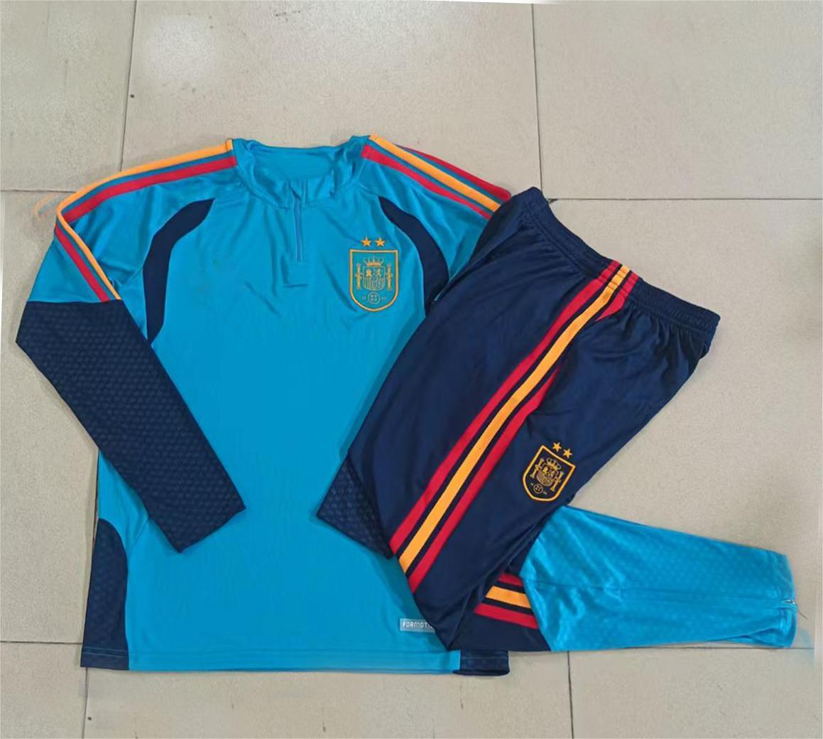 2026 Spain Lake Blue 2-star Half Zip Training Suit Adults Or Children
