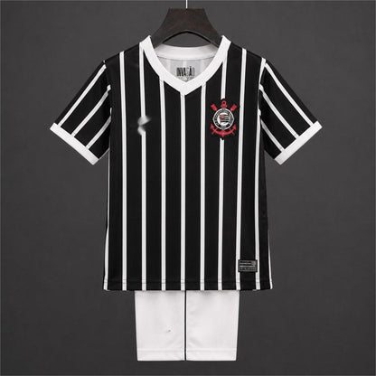 2026-27 Corinthians Away Black White Stripes Kids Size 16-28