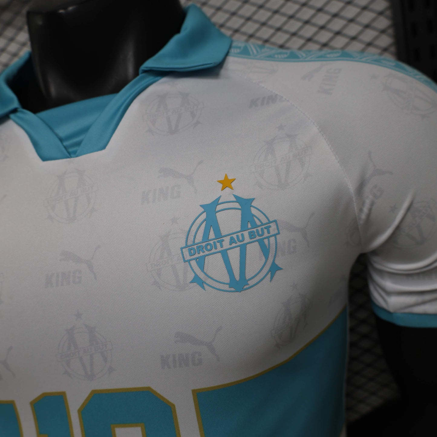 2026-27 Marseille White with Sky Blue Special Player S-2XL