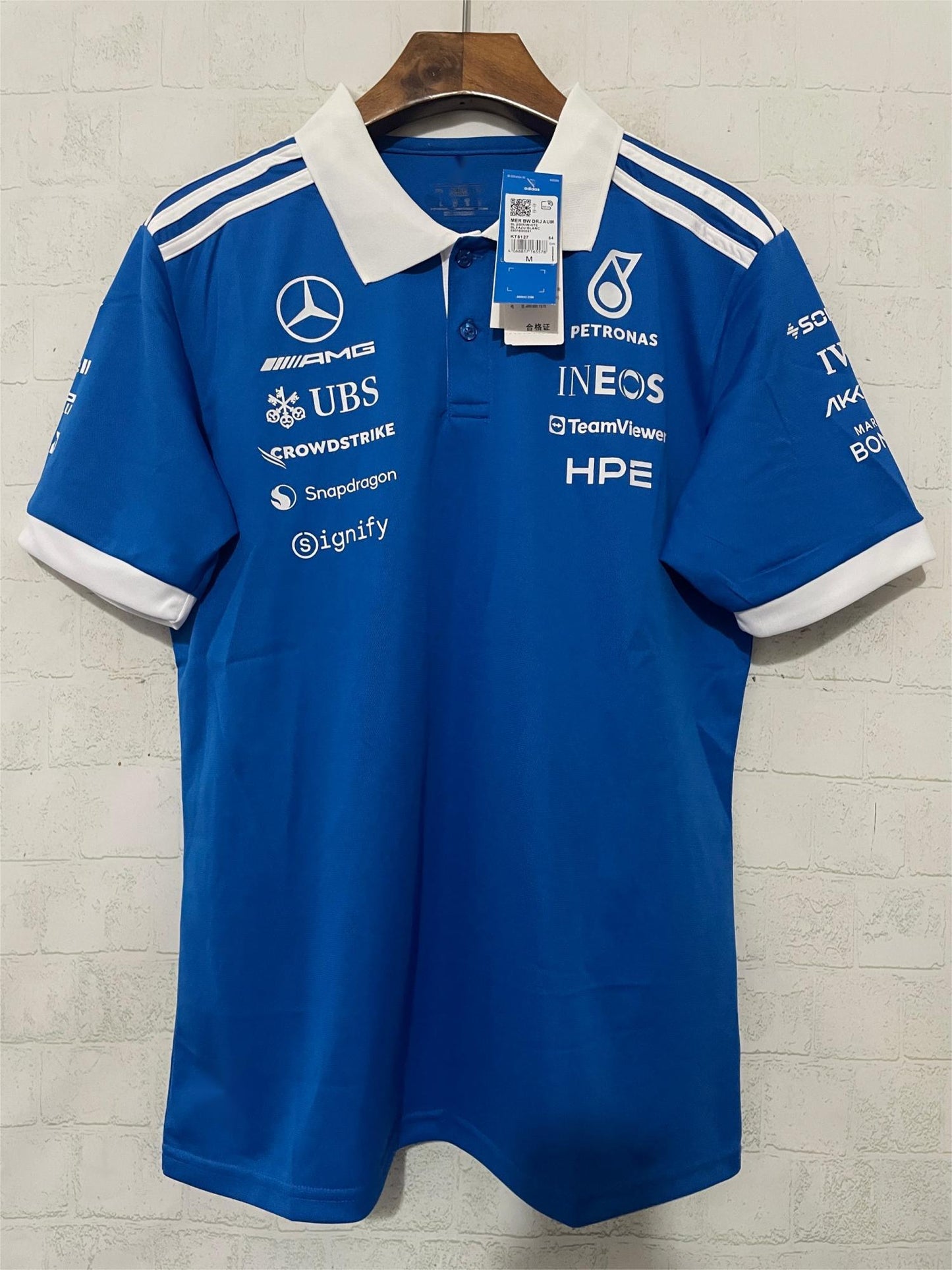 2026 F1 Mercedes Blue Polo Racing Suit S-5XL
