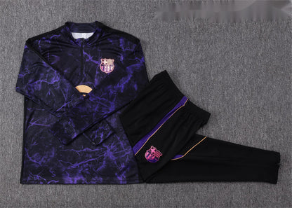 2026-27 Barcelona Black Purple Half Pull Training Suit Adults Or Children
