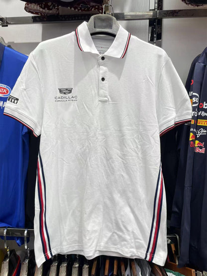 2026 F1 Cadillac White Polo Racing Suit S-5XL