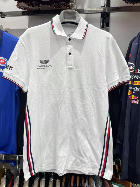 2026 F1 Cadillac White Polo Racing Suit S-5XL