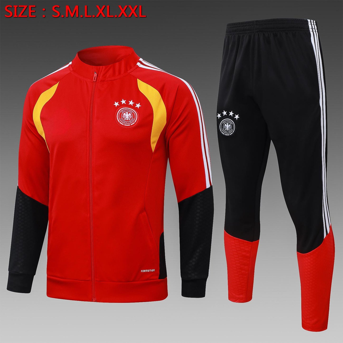 2026-27 Deutschland roter langer Trainingsanzug S-2XL